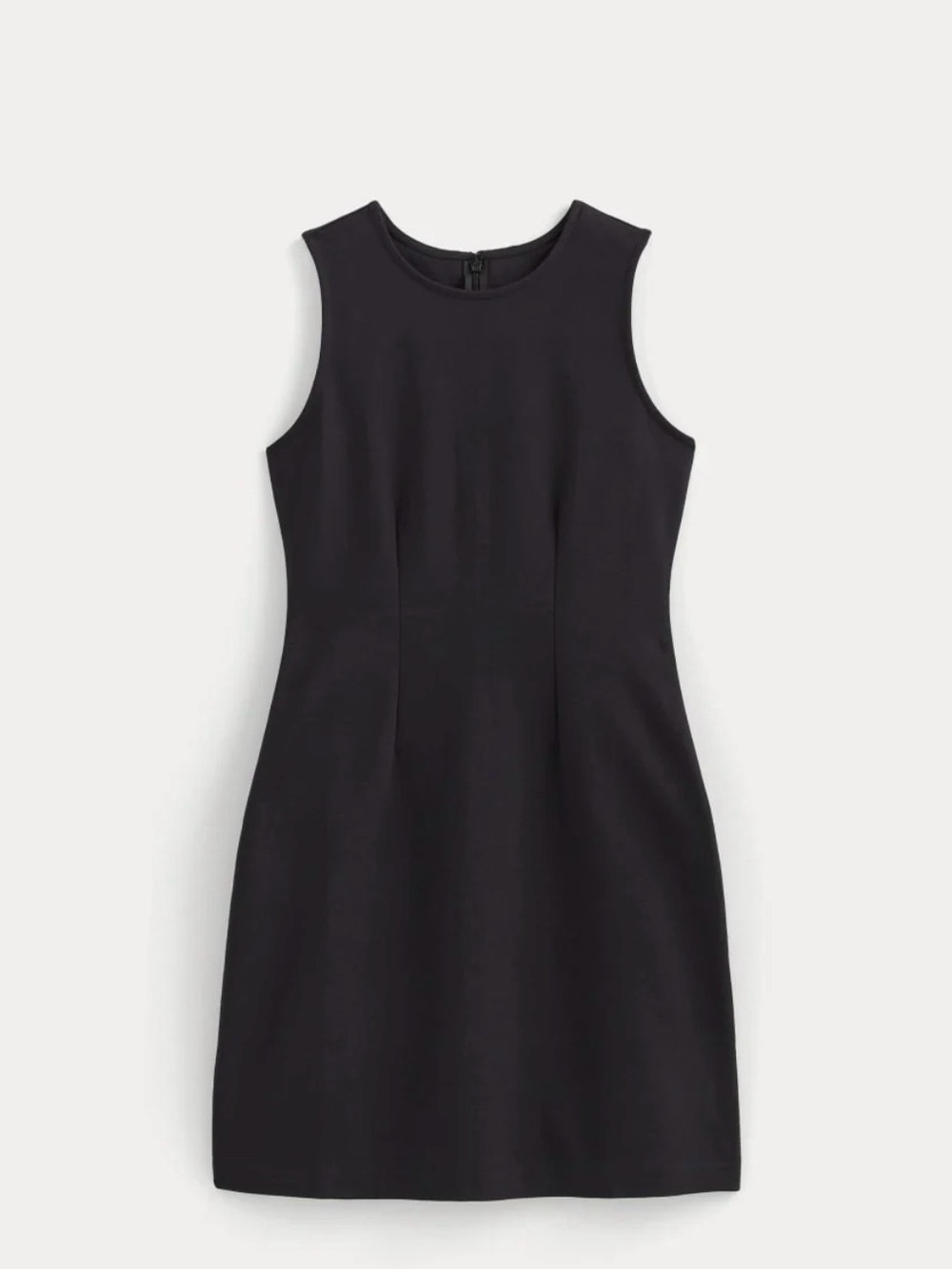 Sleeveless Black Shift Dress - Elegant Minimalist Style - Picture 2 of 4